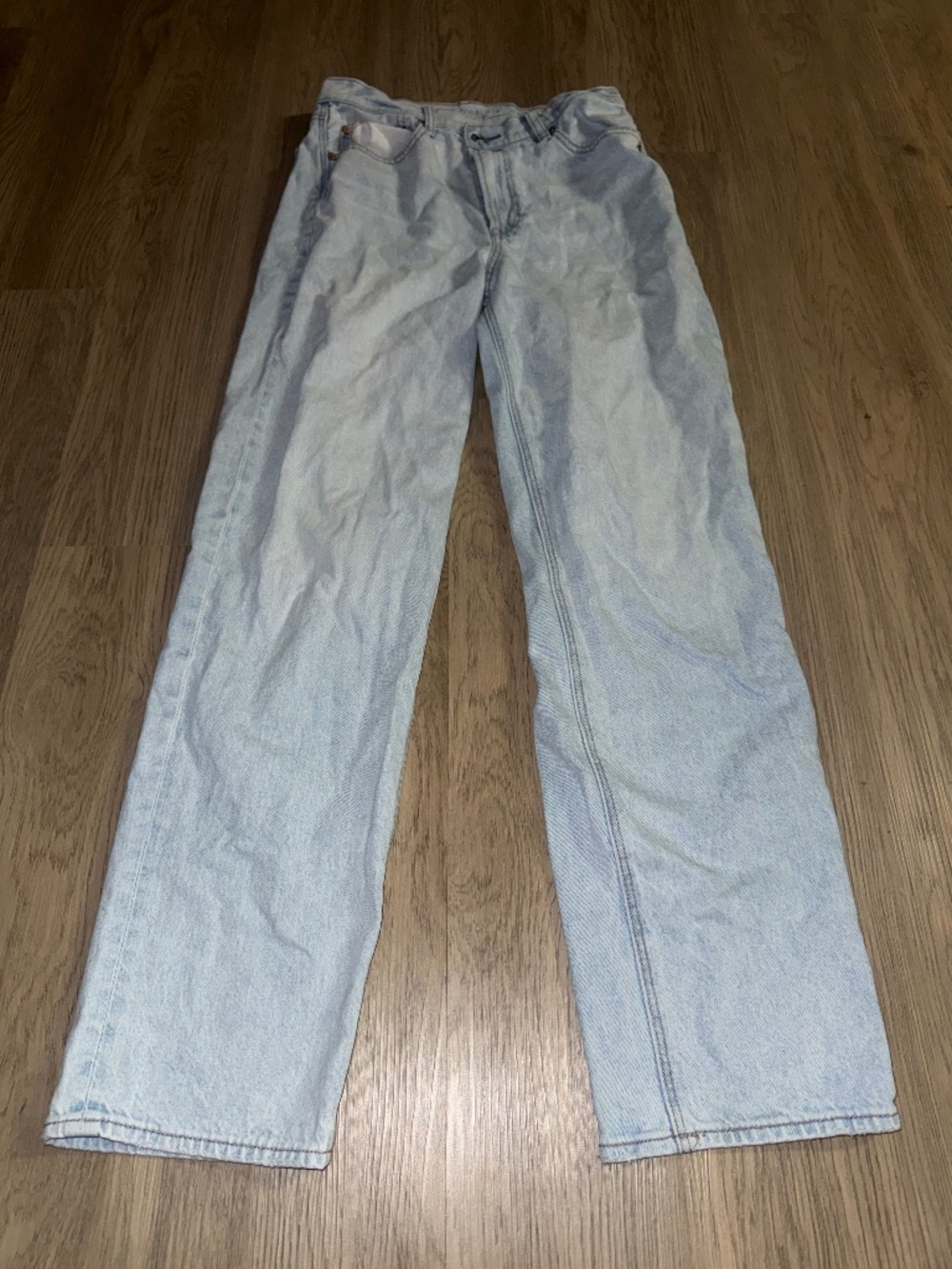 Y2K American Eagle Light Wash Baggy Jeans Skater Wide‎ Leg 90s Vintage Vibes